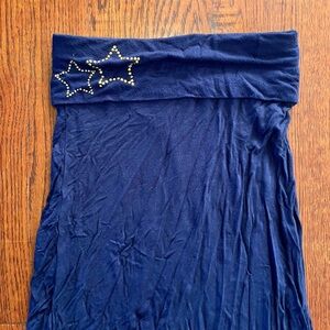 Navy glitter maxi skirt